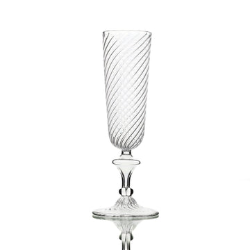 Champagne Striped Glass Set of 6