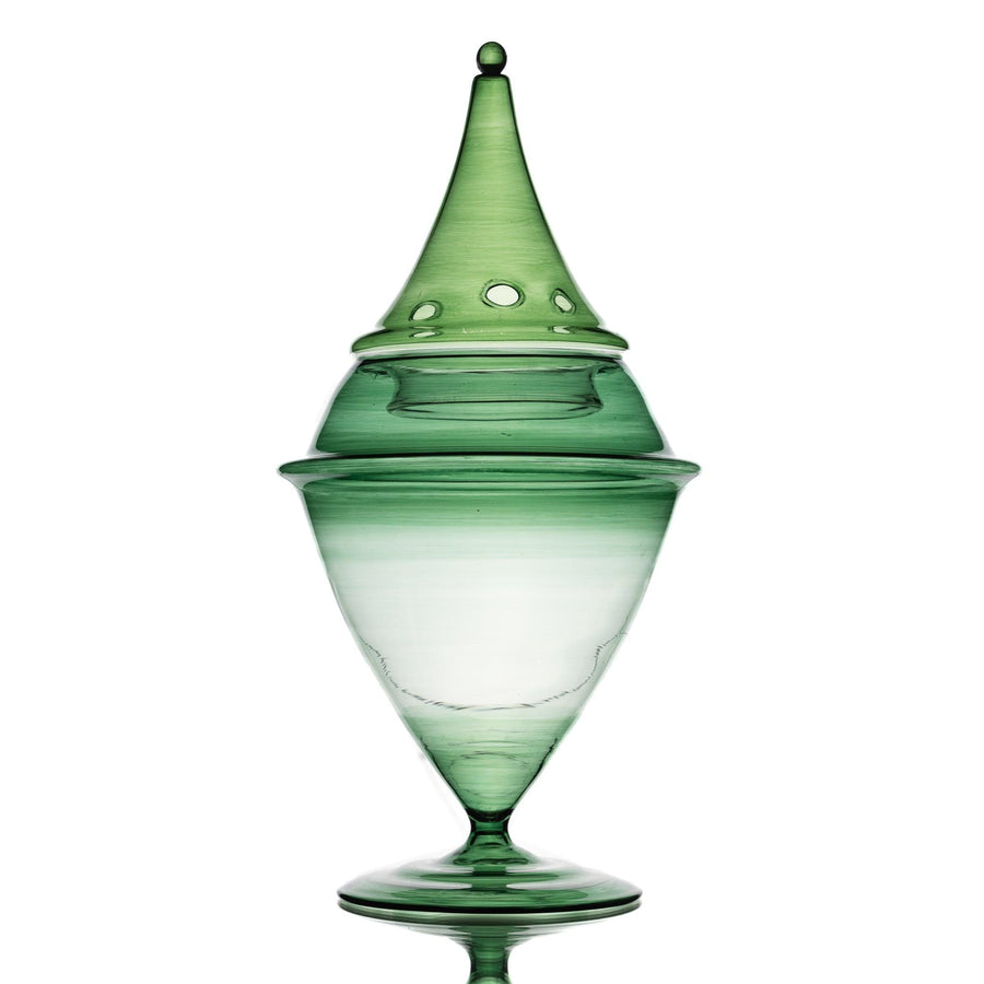 Green Ombre Glass Lantern