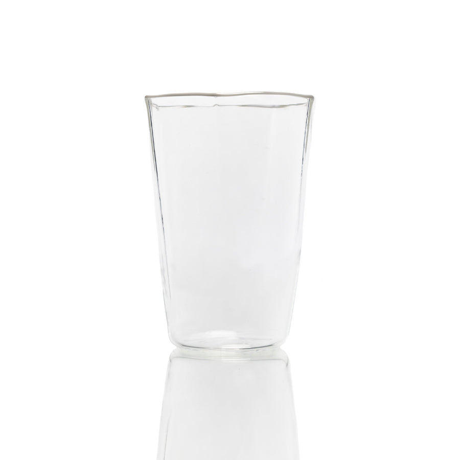 Irregular Glass with white line Set of 6