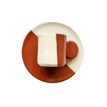 Dipped Espresso Cup With Saucer Set of 6
