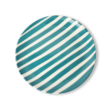 Bold stripe Plate Teal