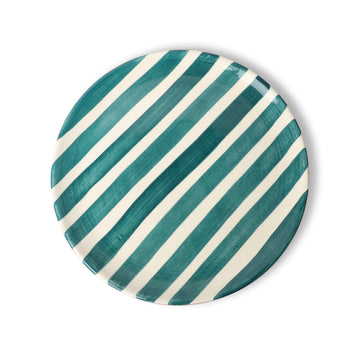 Bold stripe Plate Teal
