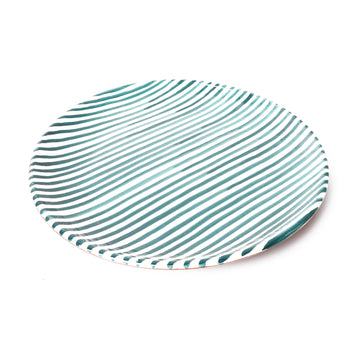 Stripe Platter Teal
