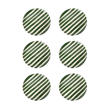 Bold stripe Plate Dark Green