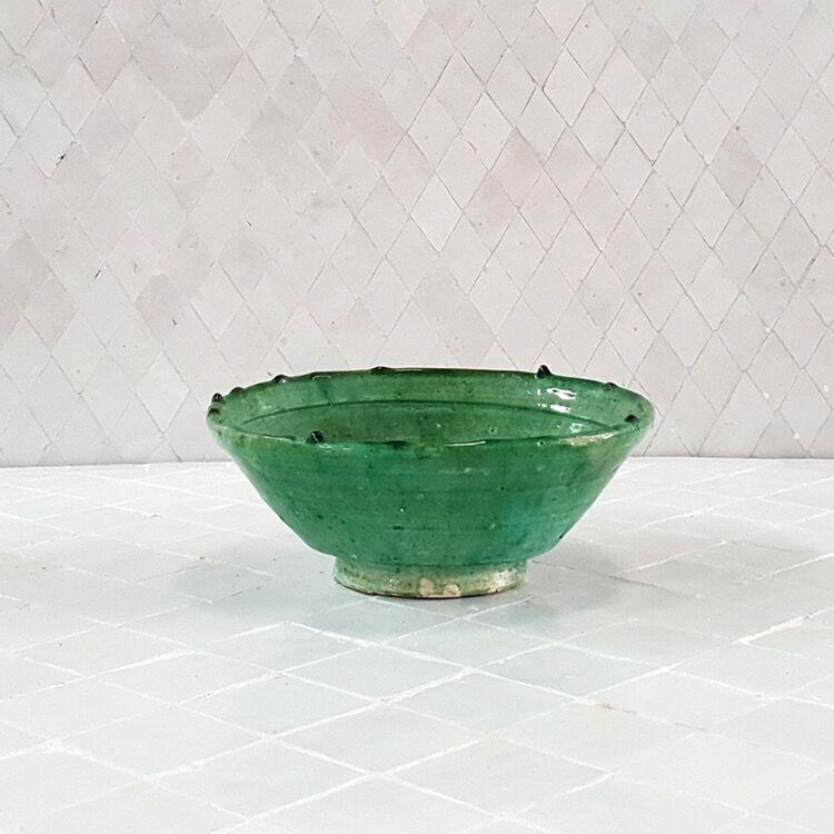 Handmade Green Serving Bowl