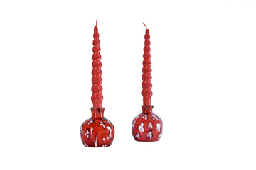 Pomegranate Candle Holder Red