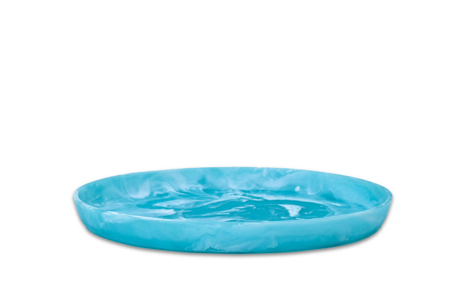 Round Platter Large Aqua