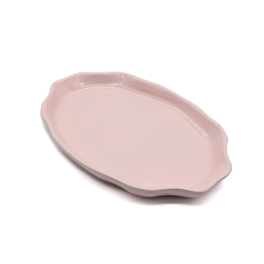 Oval Service Platter Pink