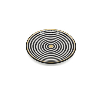 Ceramic Plates Striped Black