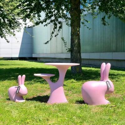 كرسي أرنب للأطفال باللون الوردي