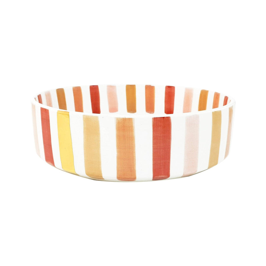 Ourika Striped Ceramic Dish Orange